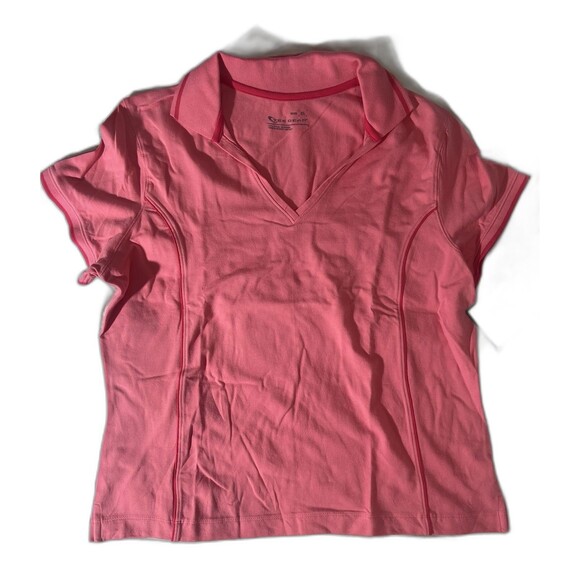 Tek Gear Women’s XL Short Sleeve Polo Pink - Picture 2 of 10